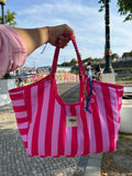 Mala Serena Rosa às Riscas