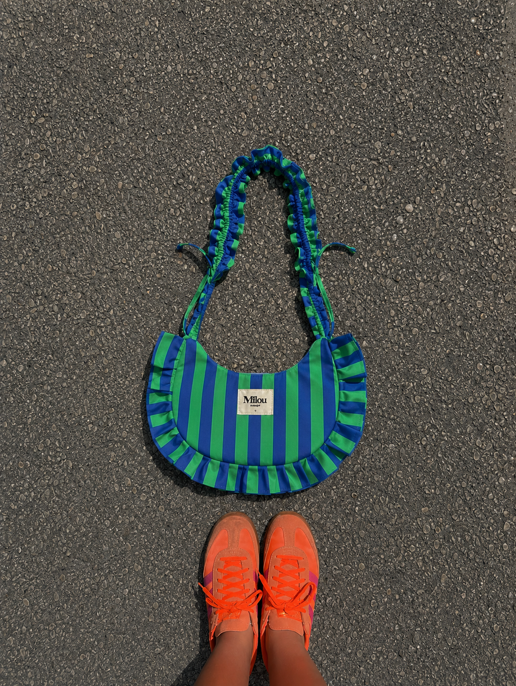 Amelia Pequeno | Riscas Azul & Verde