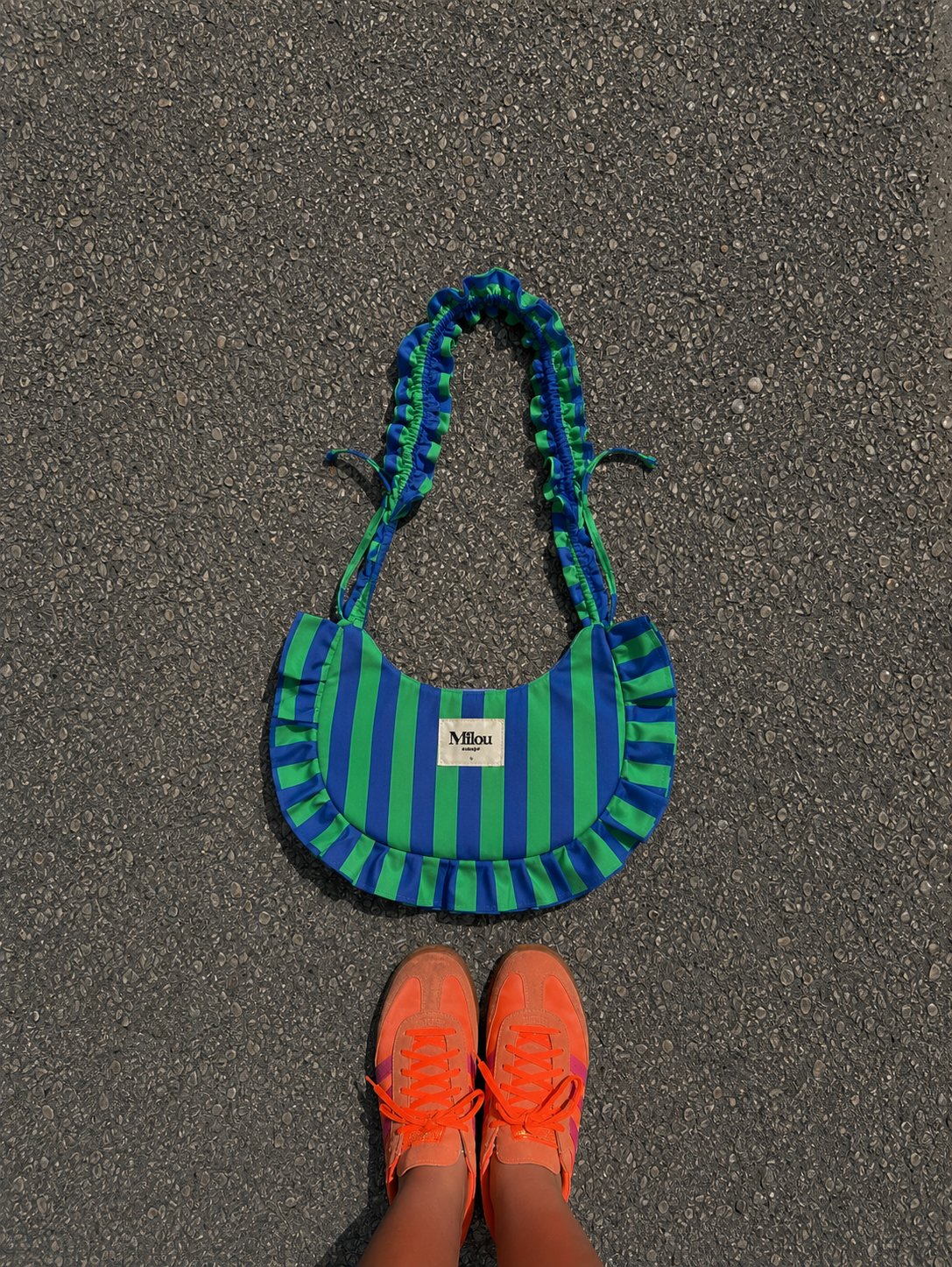Amelia Pequeno | Riscas Azul & Verde