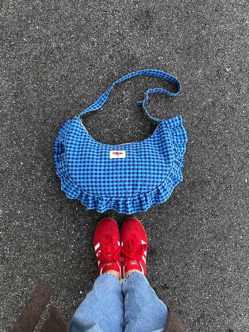 Amelia Grande Vichy Azul Marinho